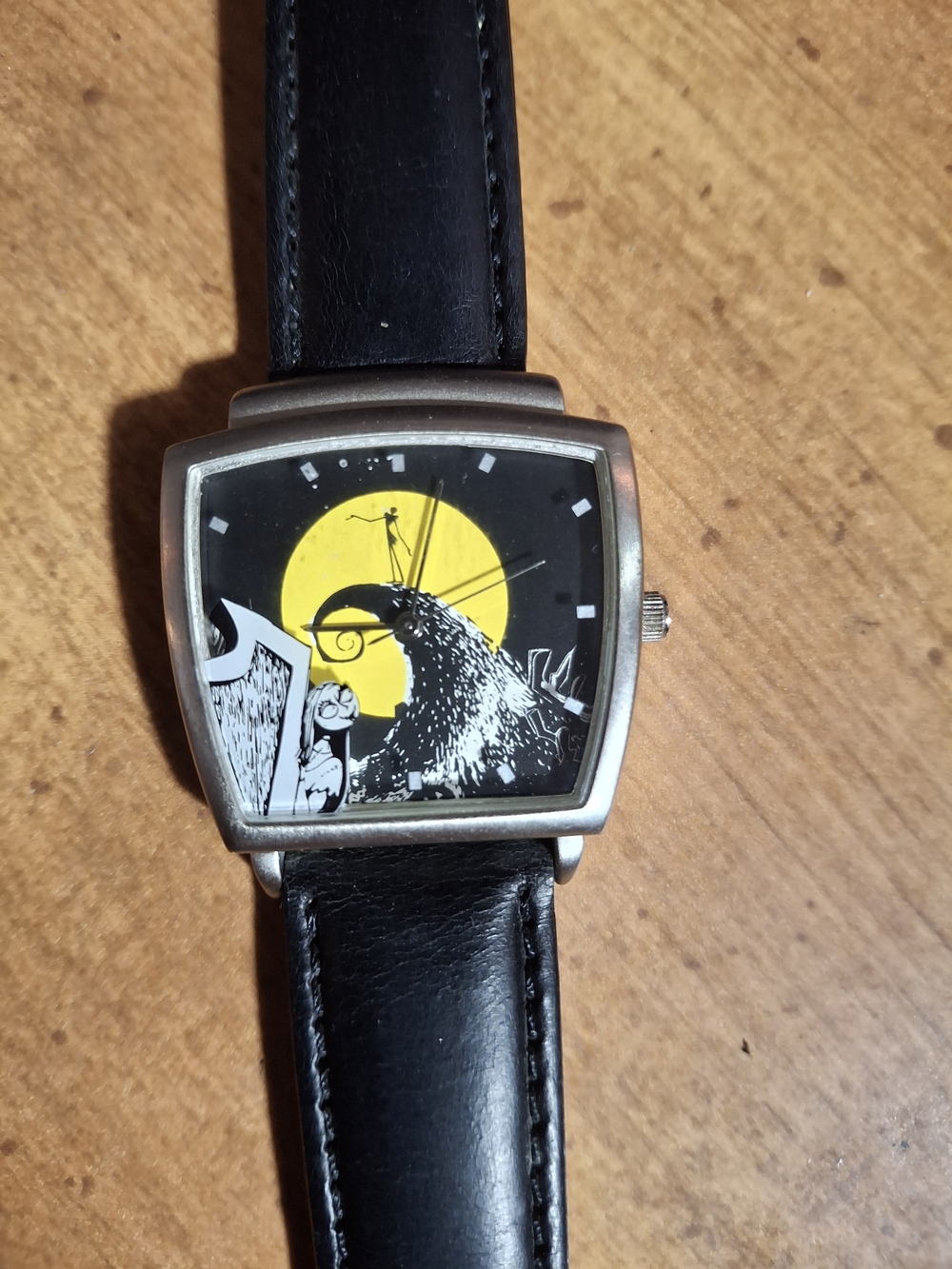 Nightmare Before Christmas Themed Square Watch - Black & Yellow